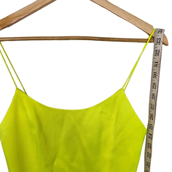 Alice Olivia Nelle Neon Yellow Mini Dress Size 6 - Picture 5 of 7